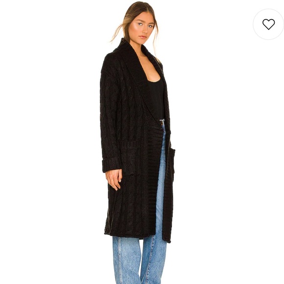 Sanctuary Ultimate Cable Cardi in Black Nite - Picture 2 of 6